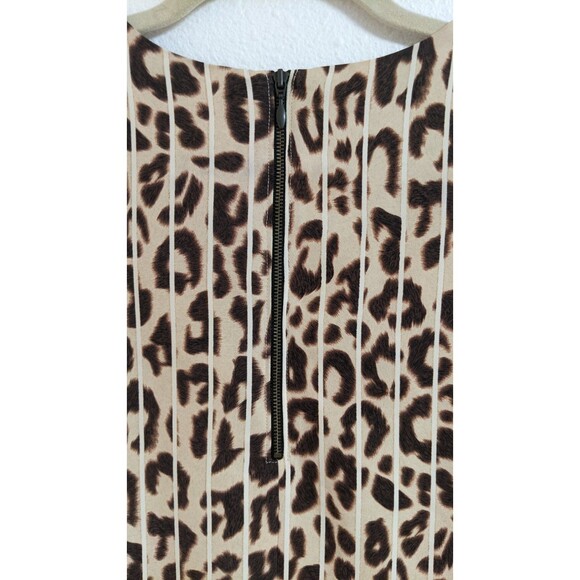 Women's Cabi #3070 Ginger Sleeveless Leopard Print Zip-Back Top Shell SZ Medium - Picture 7 of 10